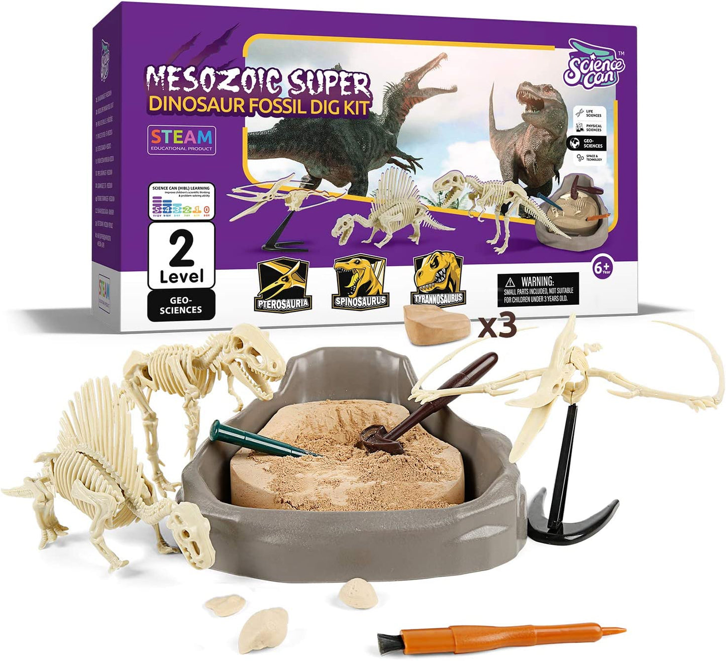 Science Can Mesozoic Super Dinosaur Fossil Dig Kit