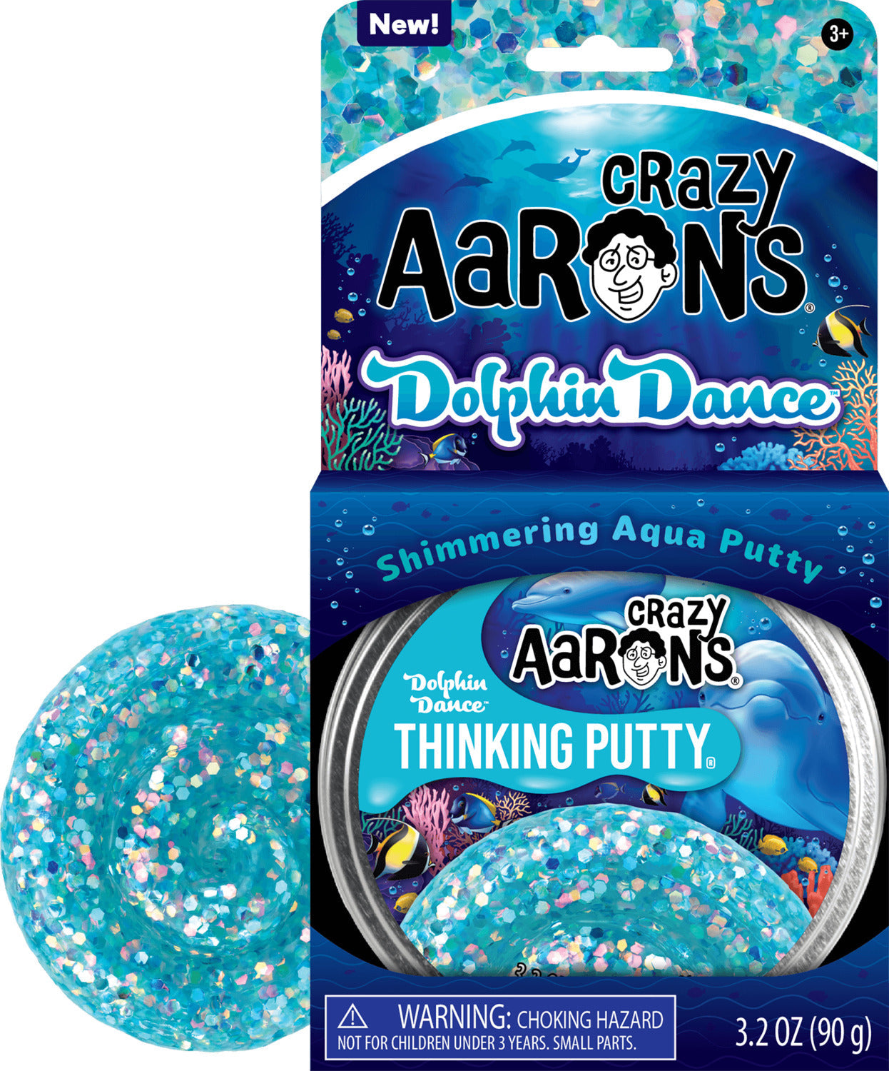 Dolphin Dance 4" Thinking Putty Tin