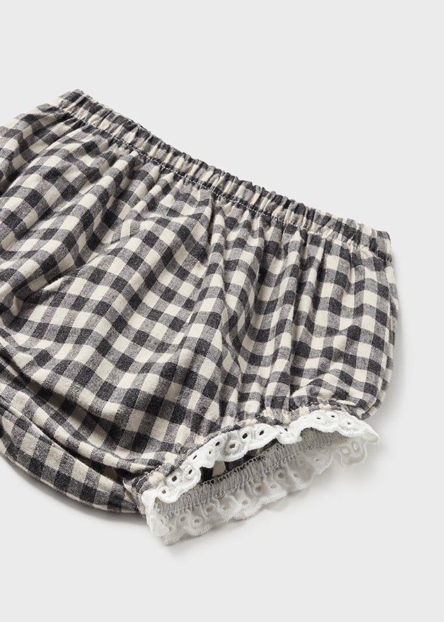 Cotton Gingham Dress W/Bloomers