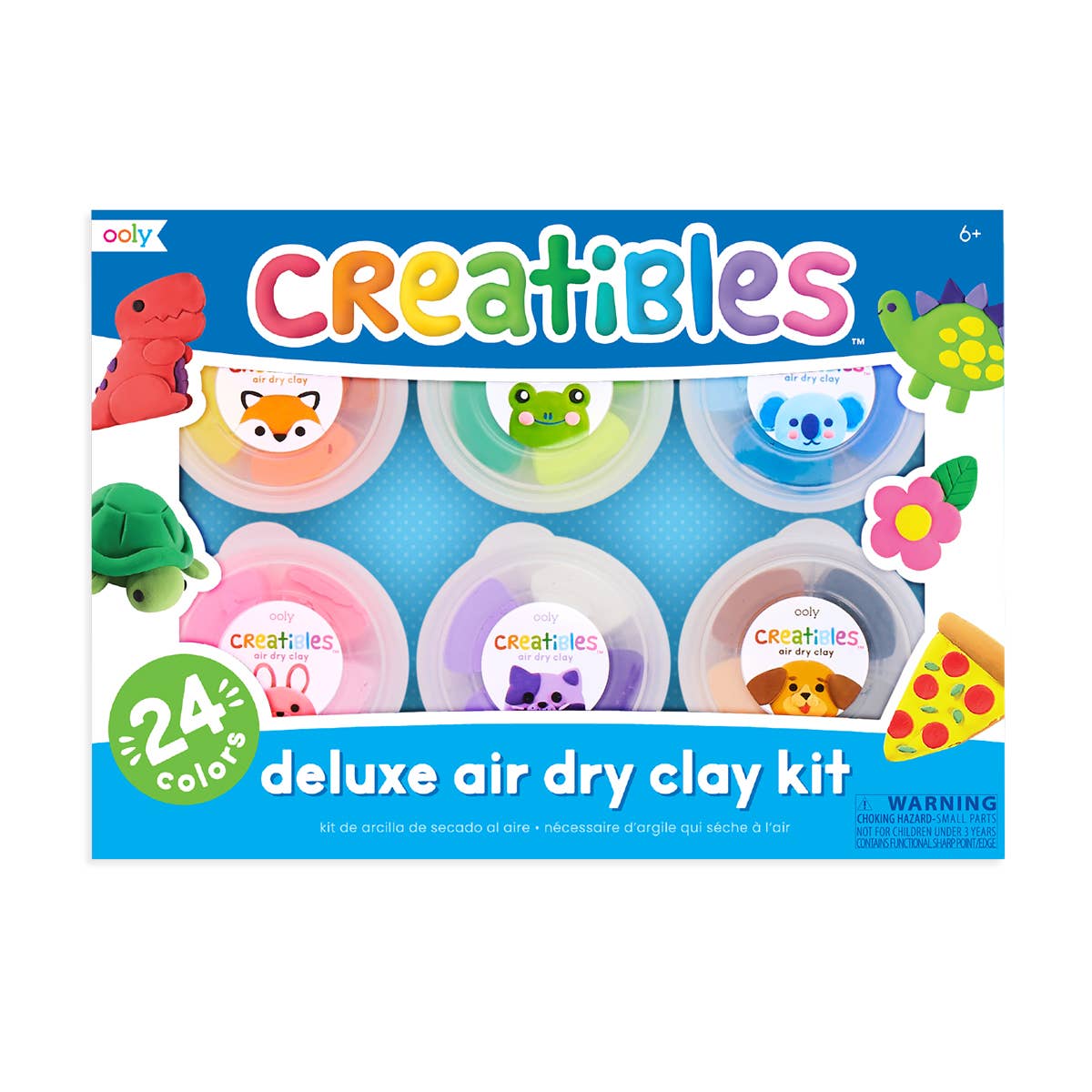 Ooly Creatibles D.I.Y. Air-Dry Clay Kit | Set of 24
