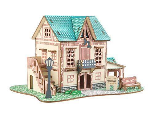 Natural Wood 3D Puzzle Starry Sky Inn Craft Building Set