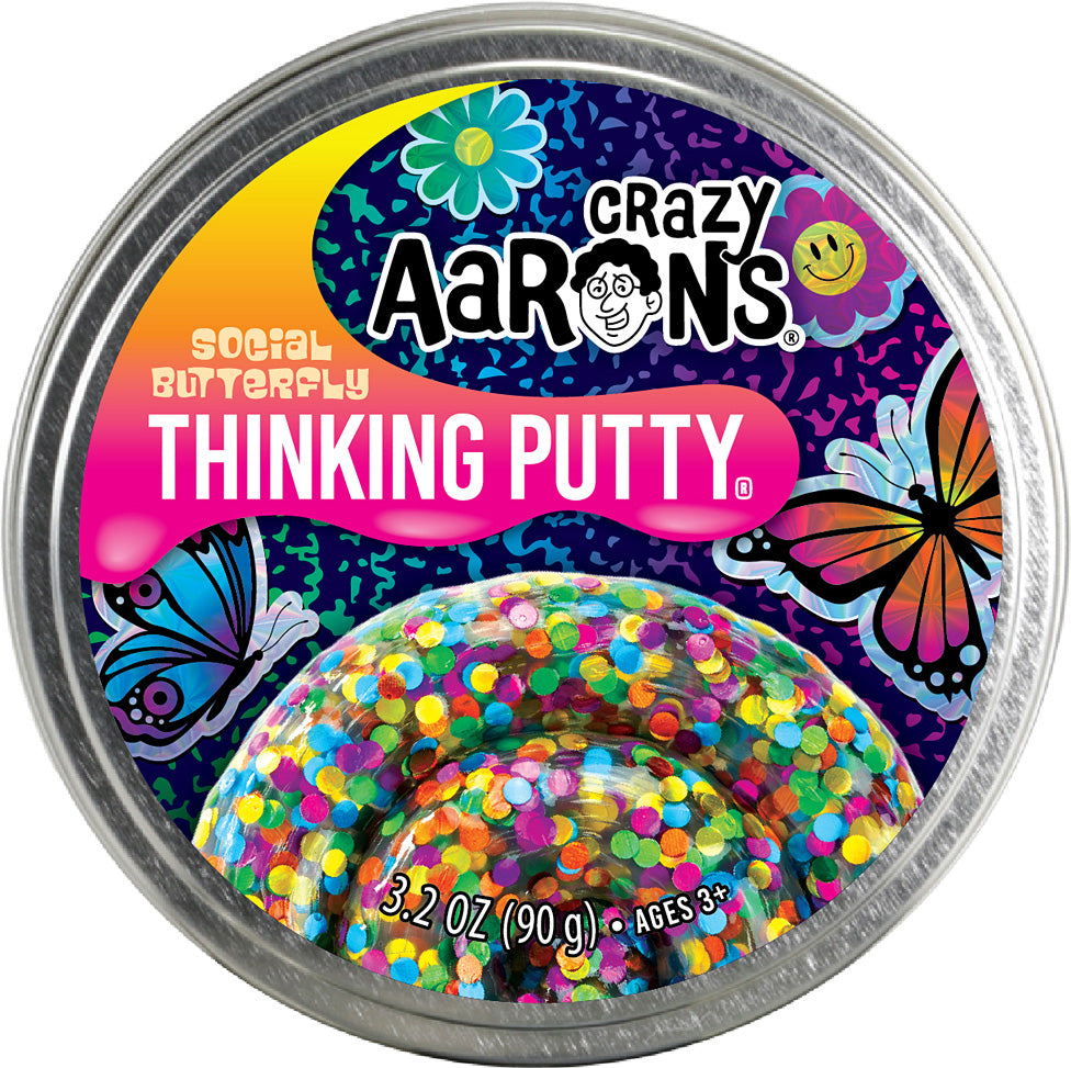 Social Butterfly 4" Thinking Putty Tin