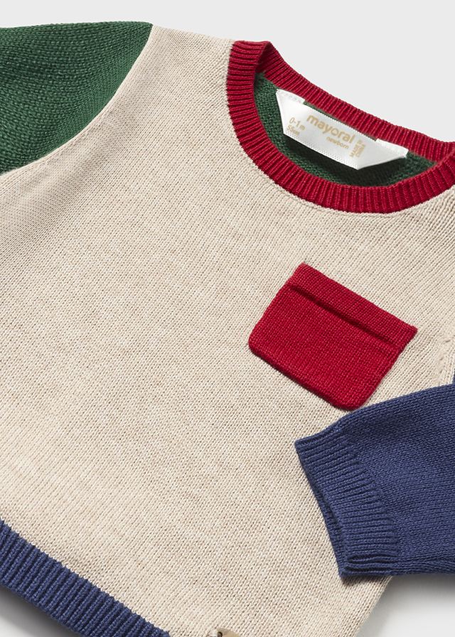 2 Piece Boys Knit Infant Set Colorblock