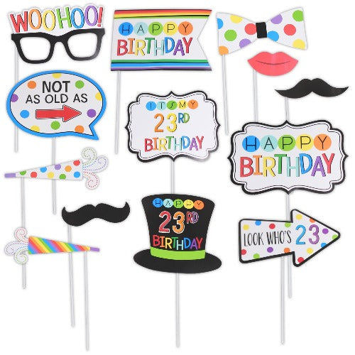 Rainbow Birthday Photo Prop Kit