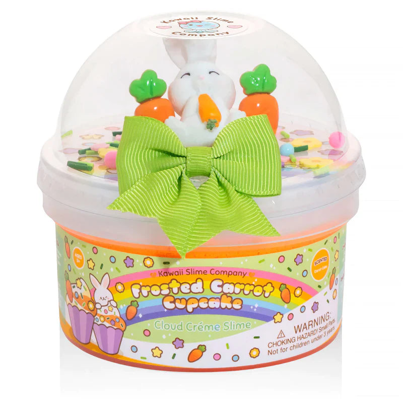 Frosted Carrot Cupcake Cloud Creme Slime