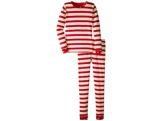 Hatley Metallic Striped Holiday Organic Cotton PJ Set