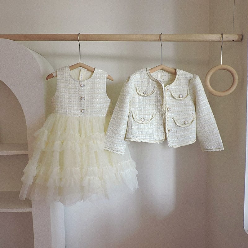 Beige / 2T Elegant Clothing Set C